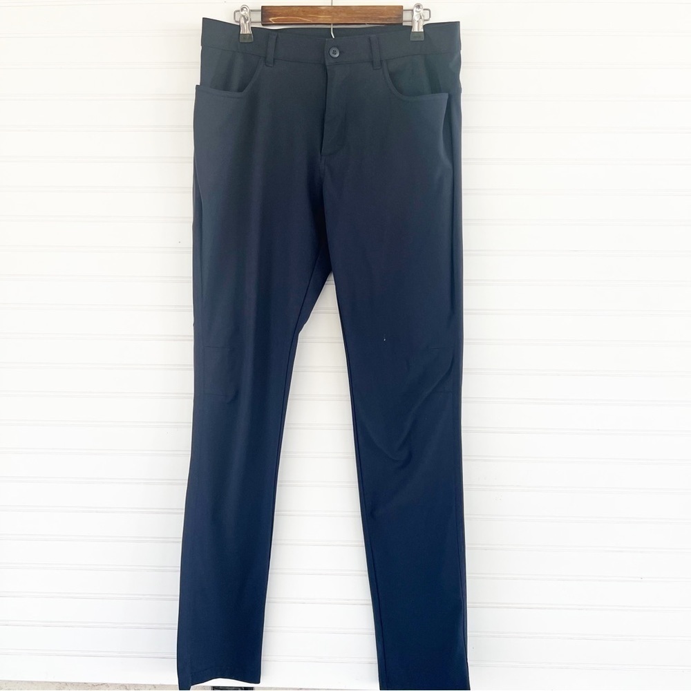 Old Navy Active Go-Dry Pants 32x34 Navy Blue Performance Tapered Tech Wear